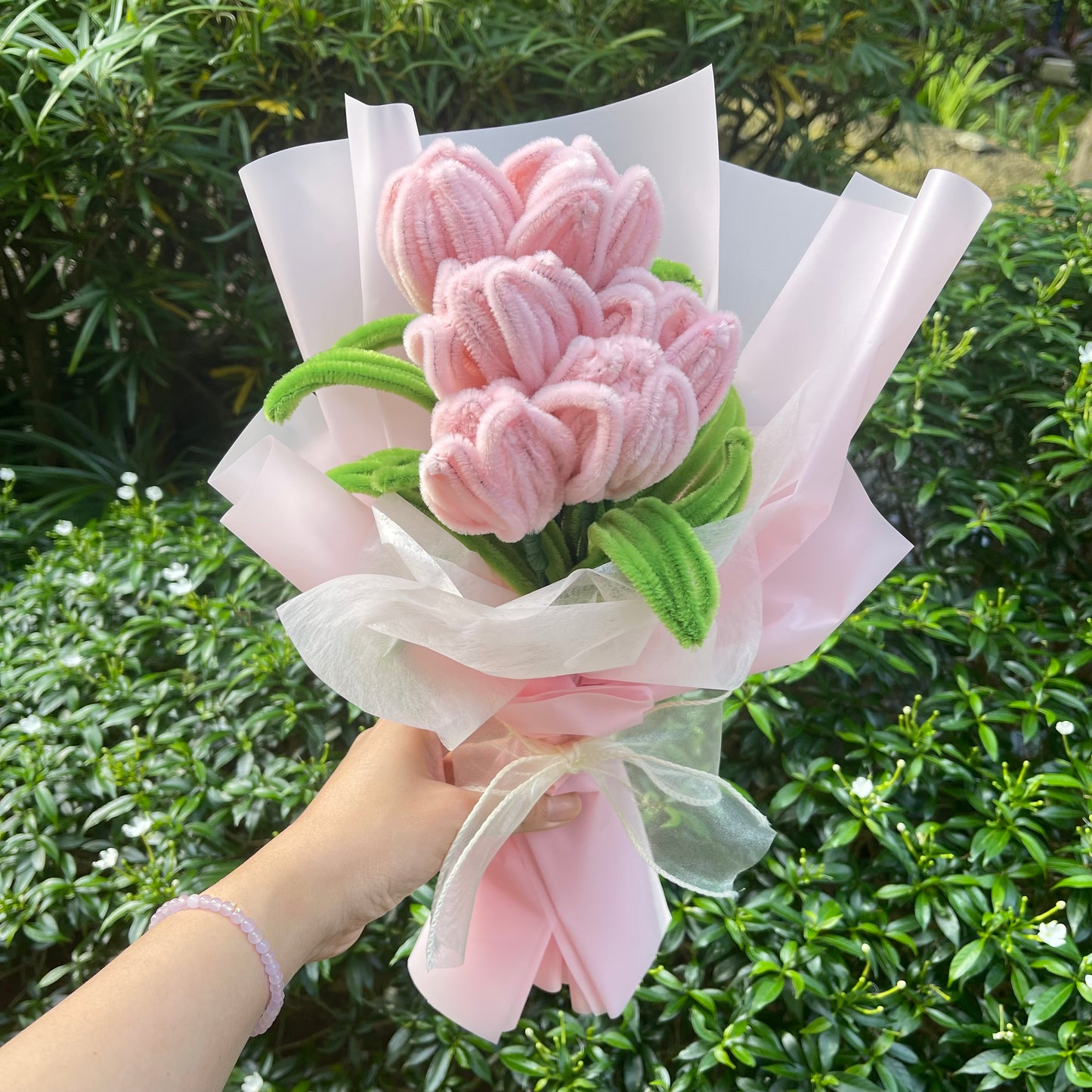 Handmade Tulip Twisted Stick Bouquet