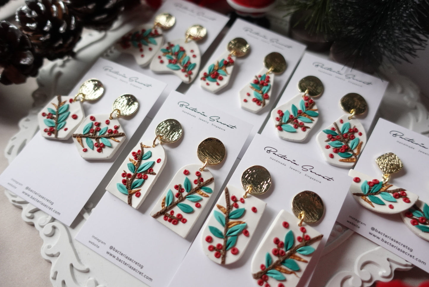 Merry Little Christmas Clay Earrings 3