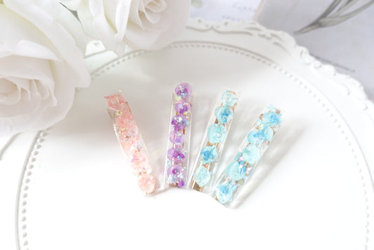 Colorful Hydrangea Petals Hair Clip