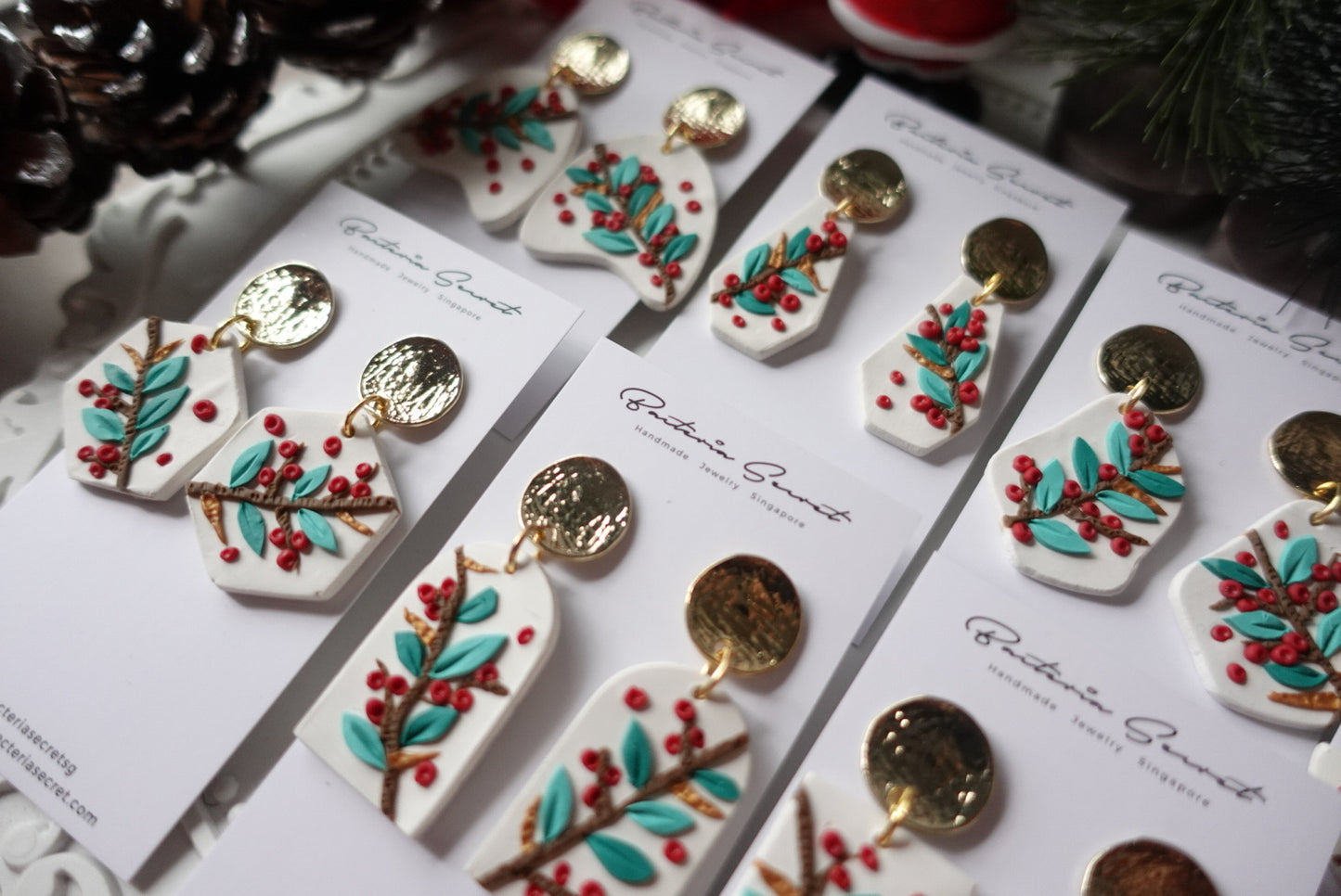 Merry Little Christmas Clay Earrings 3