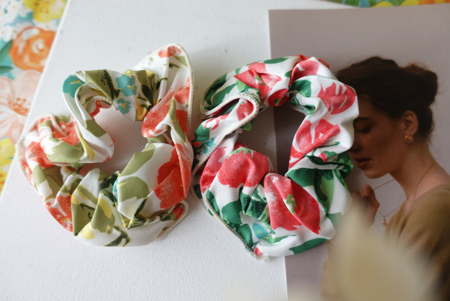 Chamonix Floral Scrunchies